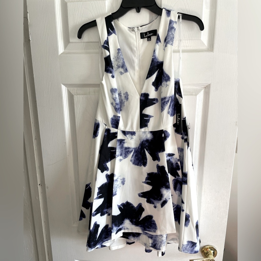 Lulus skater dress with cutout back